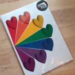 Load image into Gallery viewer, Rainbow Hearts - A4 or A5 Print - Luvit!
