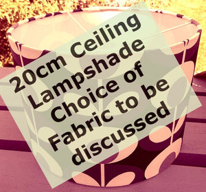 20cm Hand Assembled Ceiling Lampshade - design as discussed