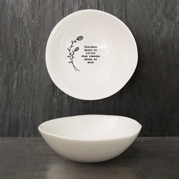 Wobbly Ceramic bowl - Distance means so little.....