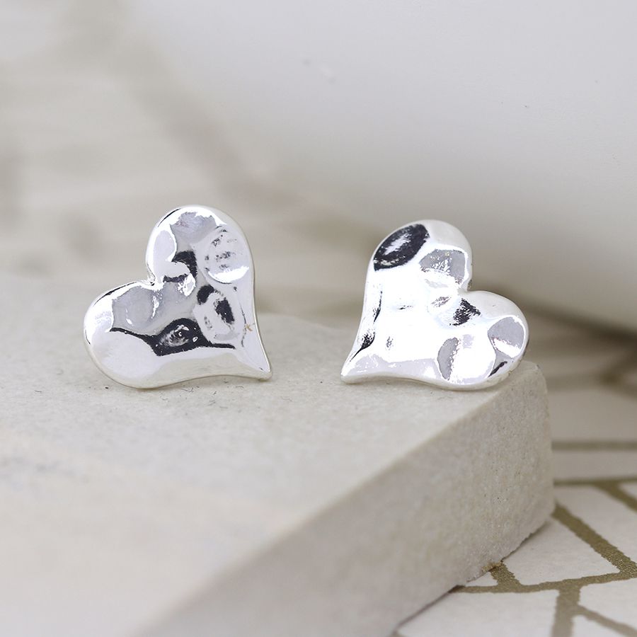 Heart Earrings - Silver Plated