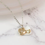 Load image into Gallery viewer, Double Heart Necklace - Silver &amp; Gold Plated
