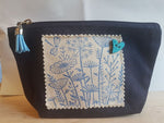 Load image into Gallery viewer, Wildflower Hand printed organic cotton zip purse - Luvit!
