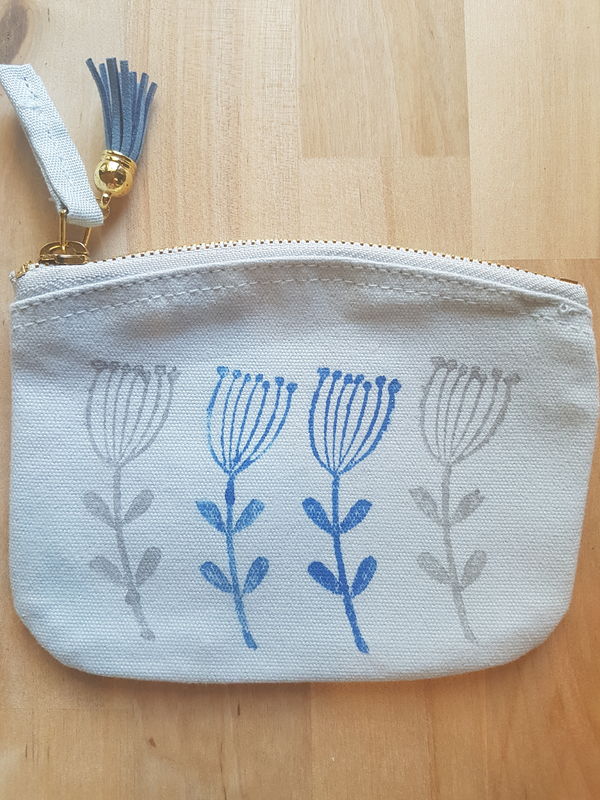 Seed head organic cotton coin purse - Luvit!