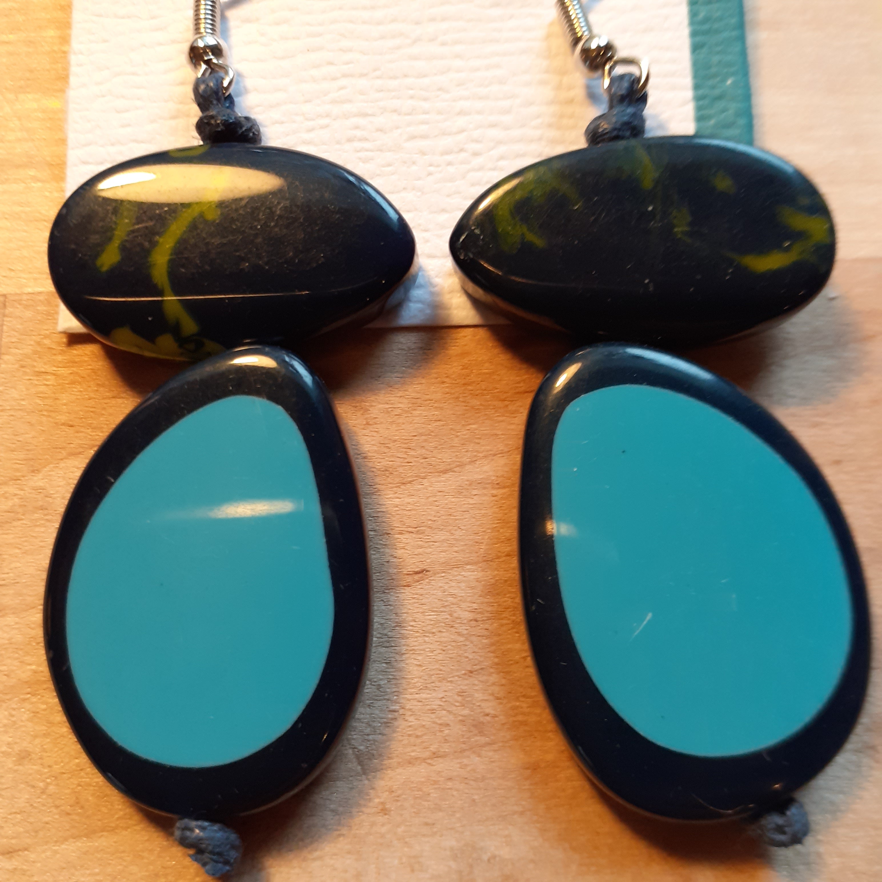 Chic Tonal Two Part Resin Earrings - Luvit!