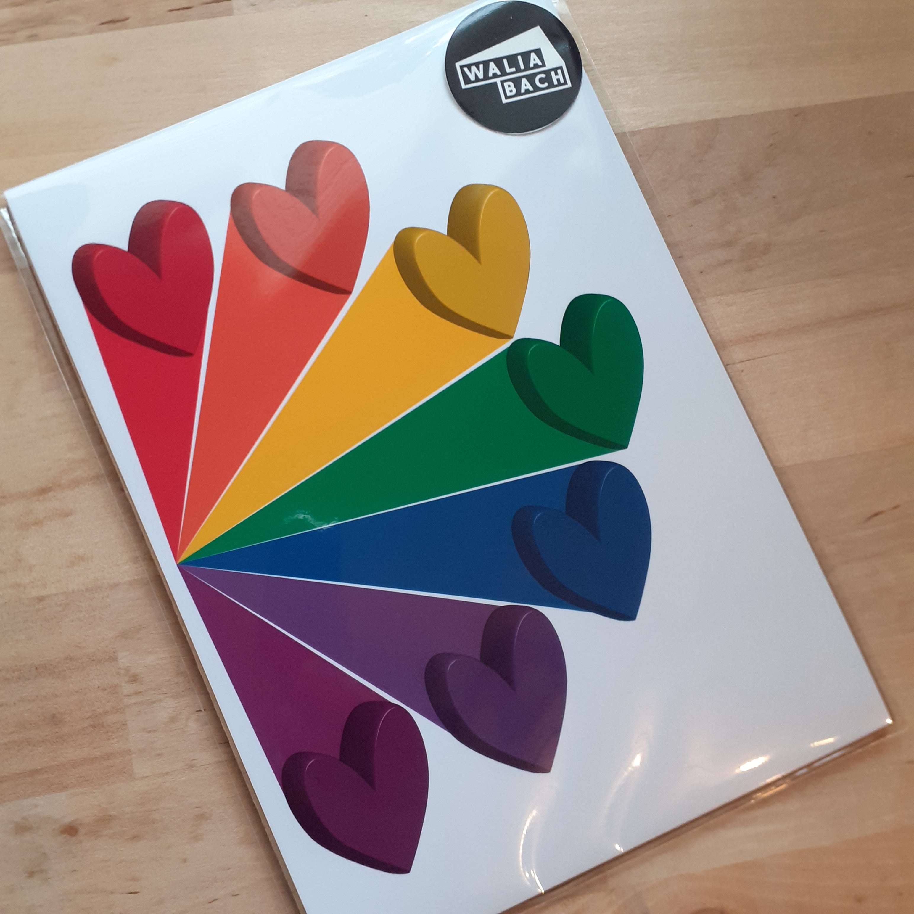 Rainbow Hearts - A4 or A5 Print - Luvit!