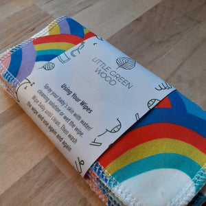 Reusable Baby Wipes - Cotton Flannel & Organic Cotton Fleece (5 pack) - Luvit!