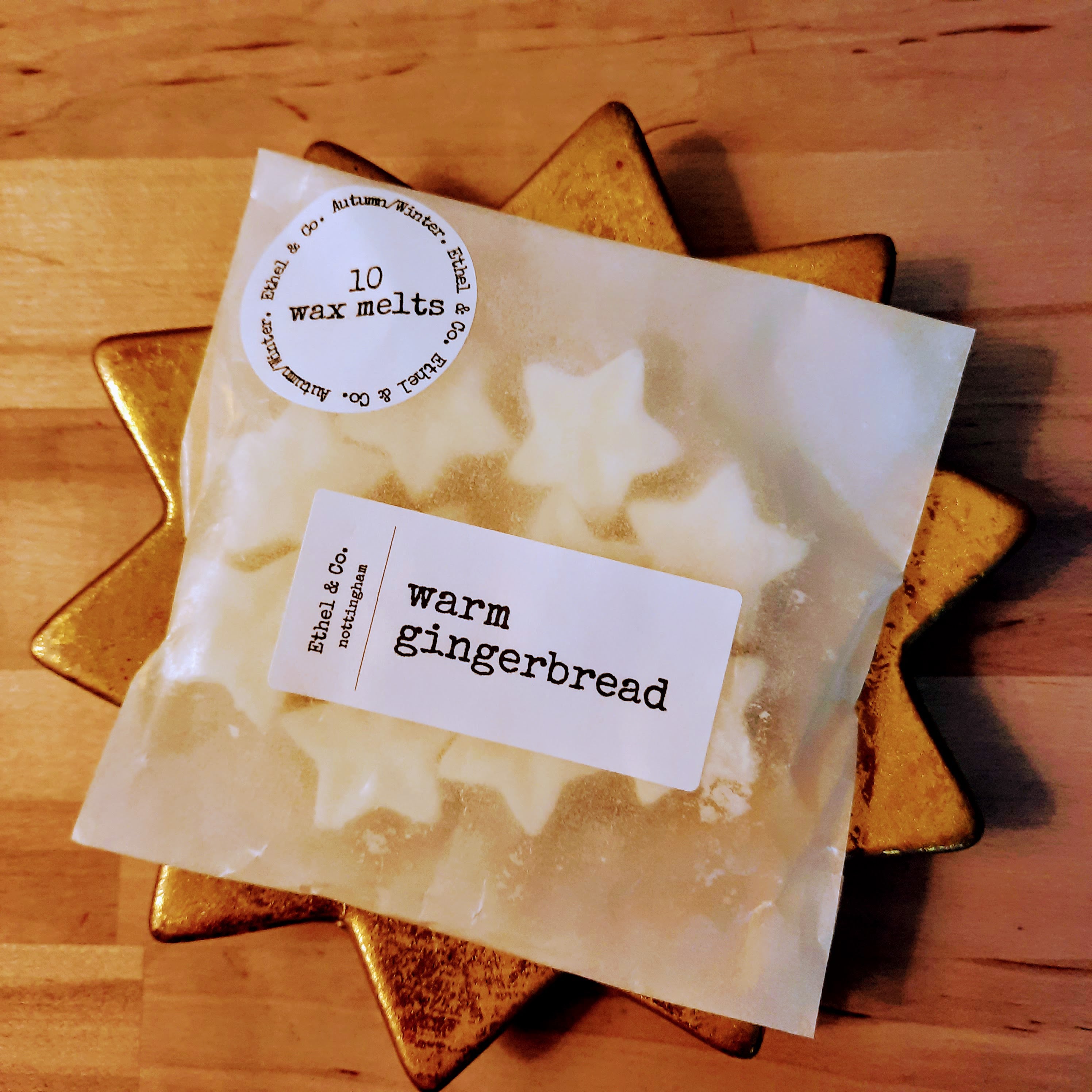 Warm Gingerbread Star Wax Melts - 10 in a bag