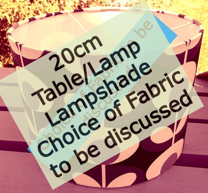 20cm Hand Assembled Table Lamp Lampshade - design as discussed