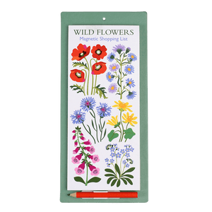 Wild Flowers Magnetic Shopping List pad