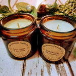 Load image into Gallery viewer, Sandalwood and Rose Geranium  Soy Wax Amber Jar Candle - Luvit!
