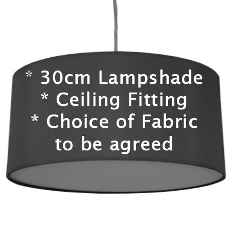 30cm Hand Assembled Ceiling Lampshade - design as discussed
