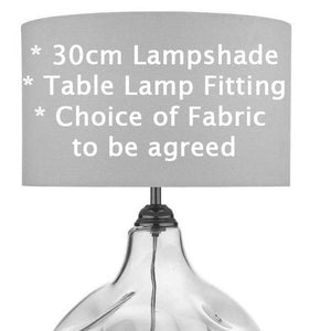 30cm Hand Assembled Table Lamp Lampshade - design as discussed