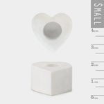 Load image into Gallery viewer, White Ceramic Heart Candle Holder - Luvit!

