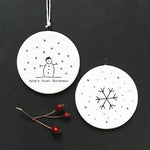 Load image into Gallery viewer, Hanging porcelain decoration,  Baby first Christmas - Luvit!
