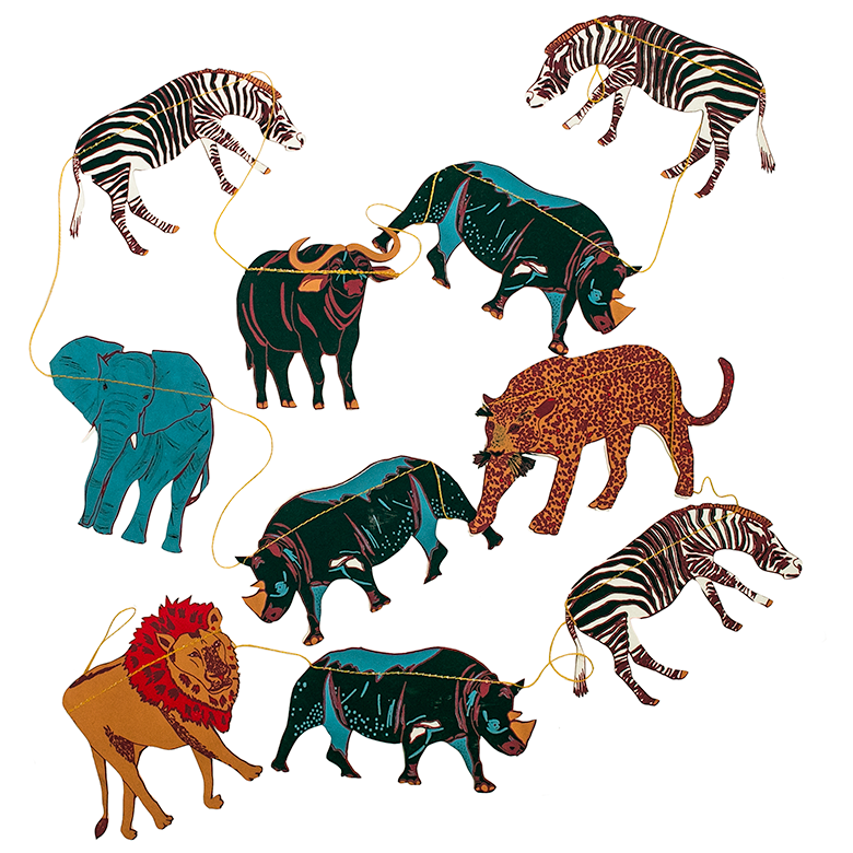 Safari Animals Paper Garland