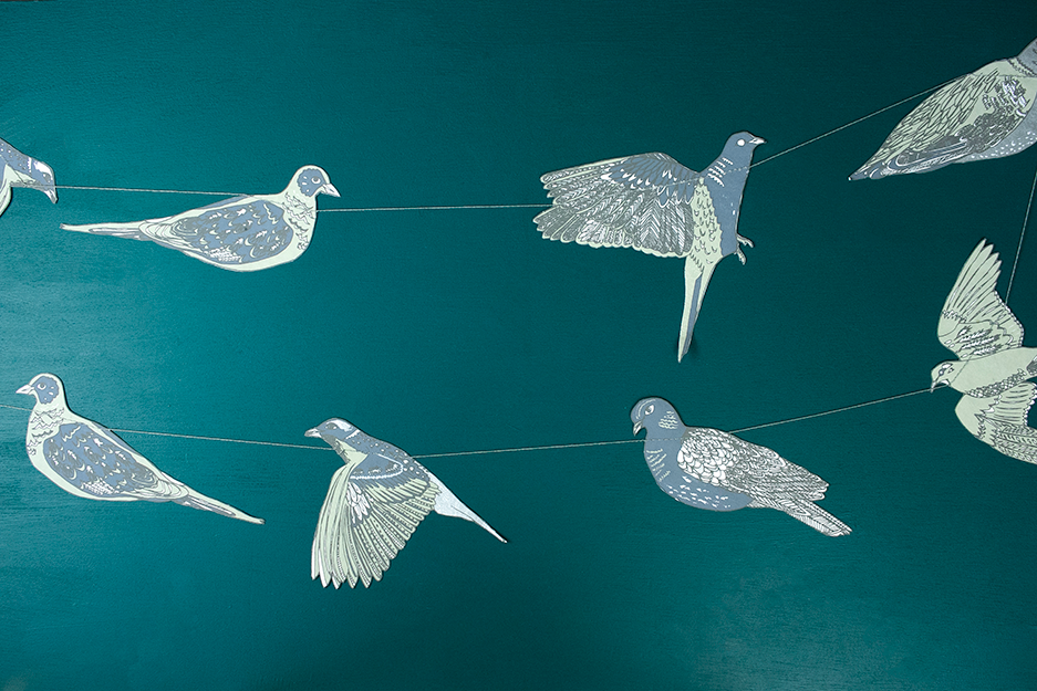 Turtle Doves Paper Garland