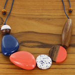 Load image into Gallery viewer, Mixed Shape Resin and Wood Necklace - Luvit!
