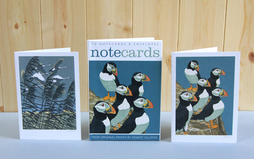 Wallet of Notecards - Puffin and Swan