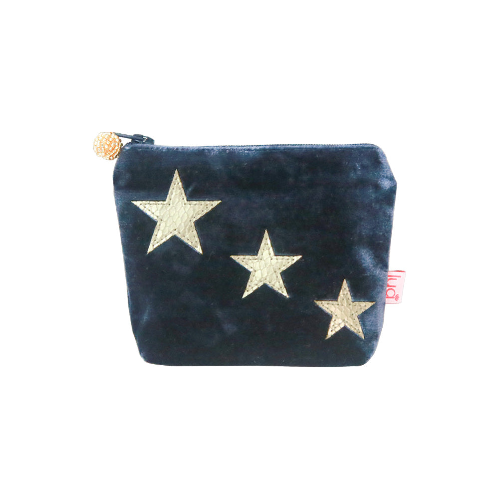 Navy Velvet coin purse