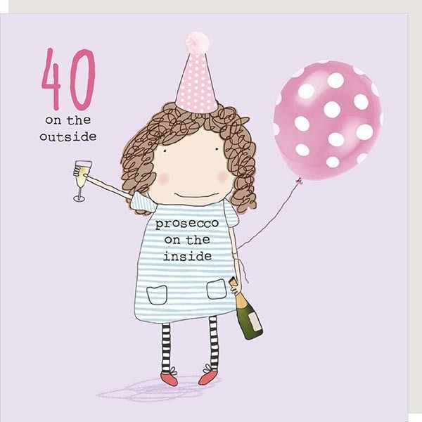 "40 On The Outside" Greeting Card - Luvit!
