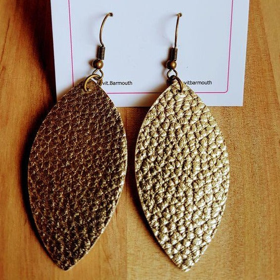 Gold Leaf Earrings - Luvit!
