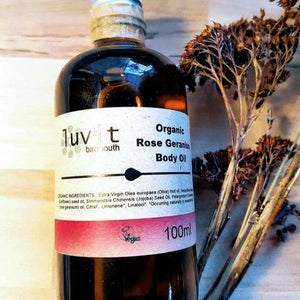 Rose and Geranium Organic Body Oil - Luvit!