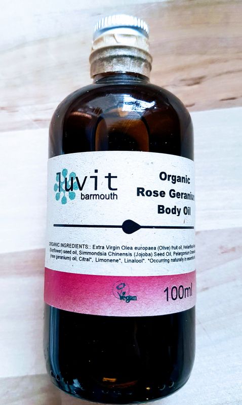 Rose and Geranium Organic Body Oil - Luvit!