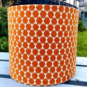 Lampshade -  Burnt Orange Geometric Design - Luvit!