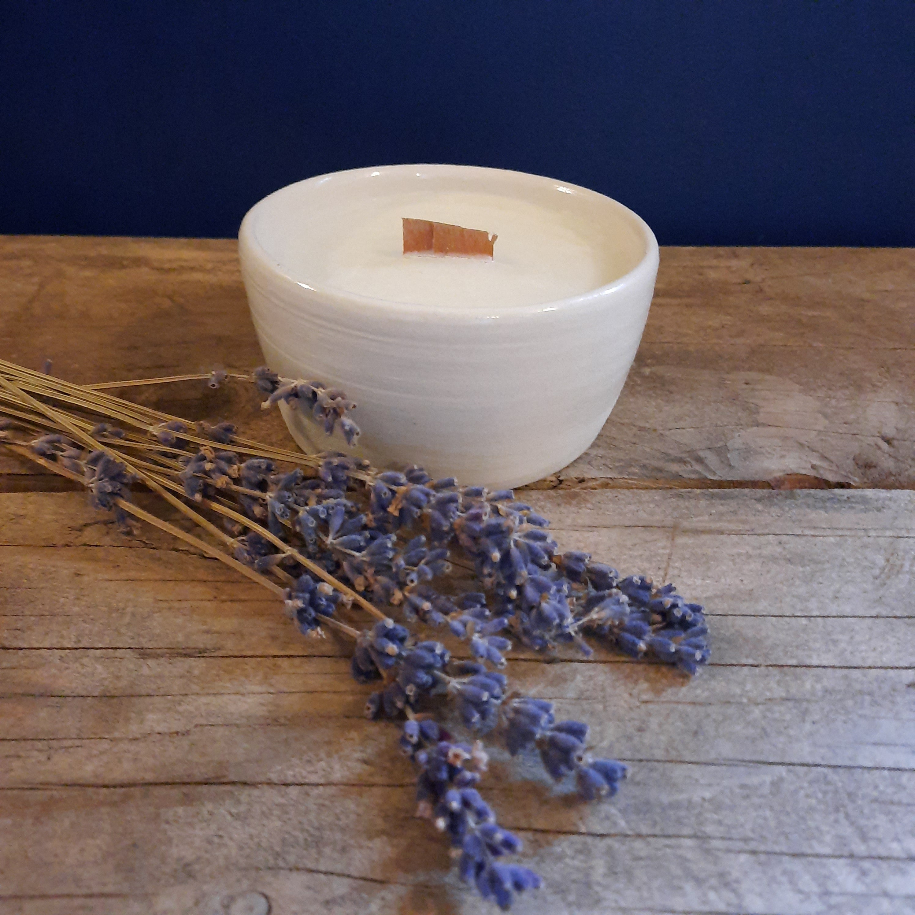 Lavender & Vanilla - Ceramic Candle Bowl - Luvit!