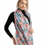 Load image into Gallery viewer, Spring/Summer Scarf Lilies Pastel Blue
