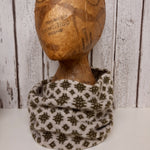 Load image into Gallery viewer, Handmade Merino &amp; Lambs Wool Snood - Welsh Tapestry Pattern (Olive) - Luvit!
